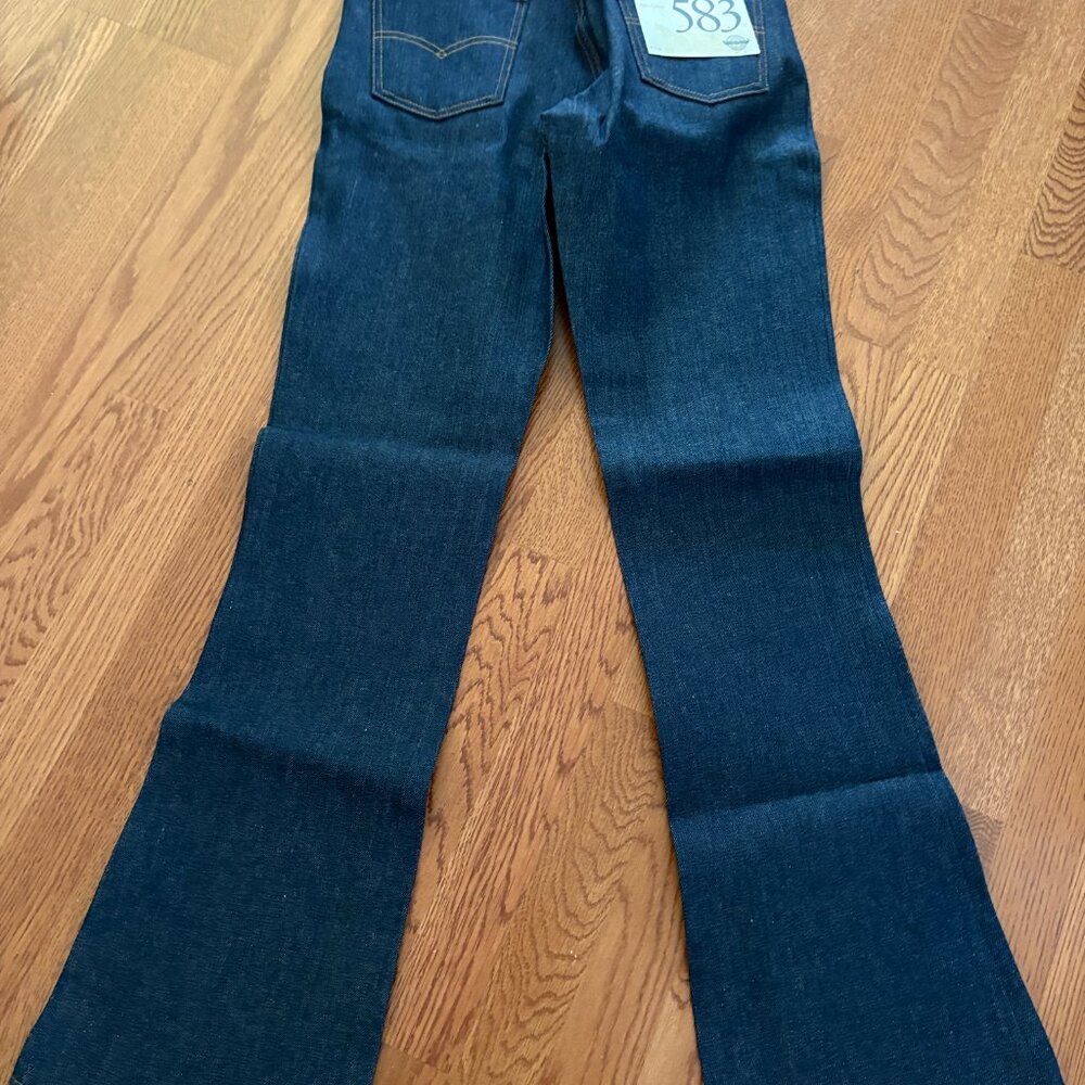 NEW Vintage Mens Levis 583 Regular Fit Blue Denim Jeans 33 X 34 USA Made - Picture 13 of 15